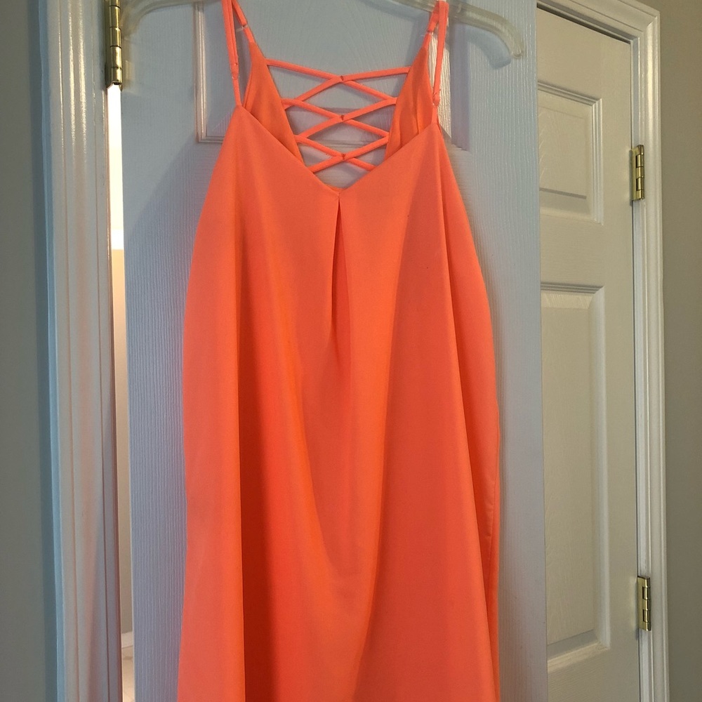 Neon Coral Pink GB Dress